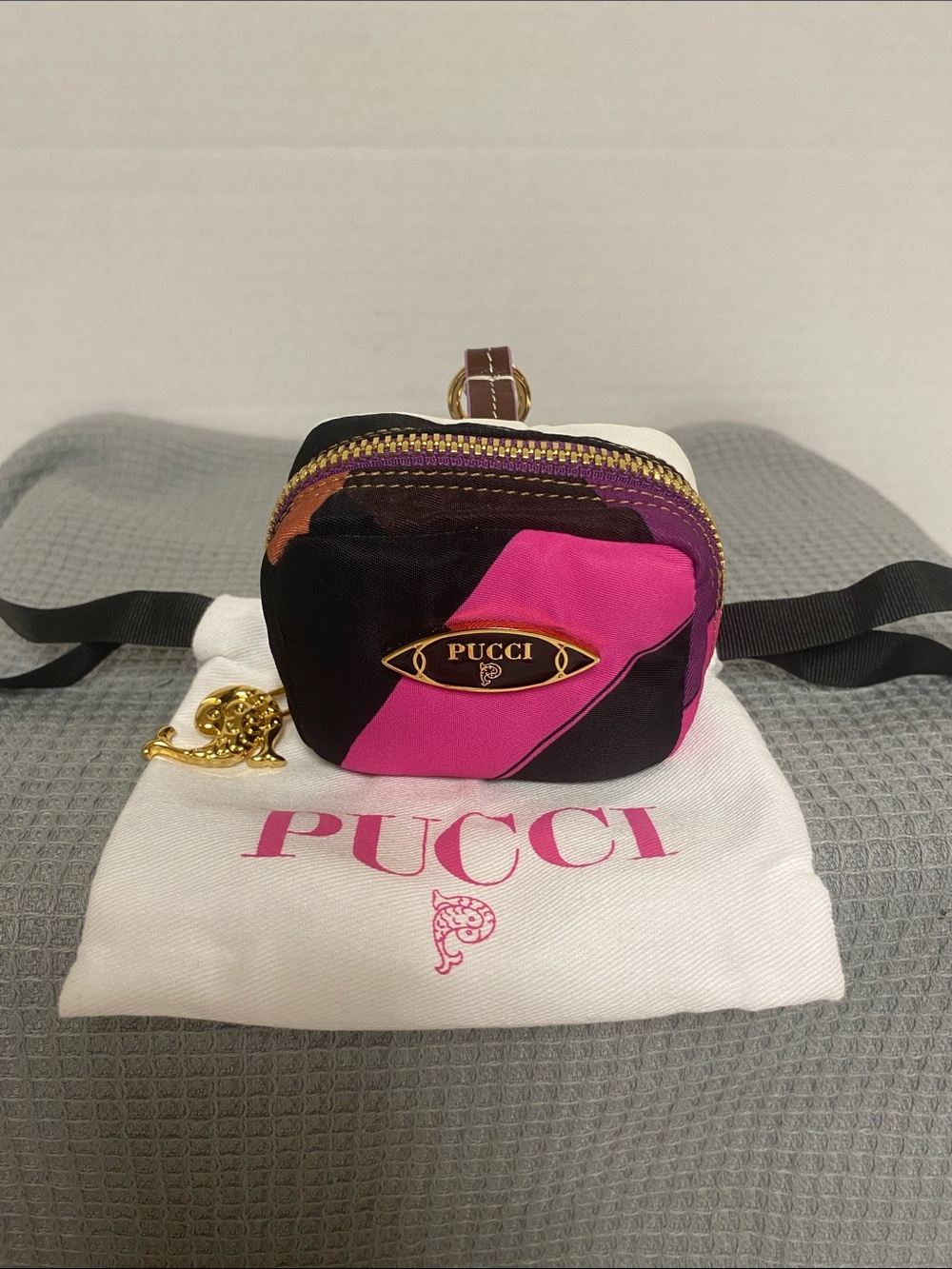 Emilio Pucci Mini Yummy Clip-On Bag Charm Pouch